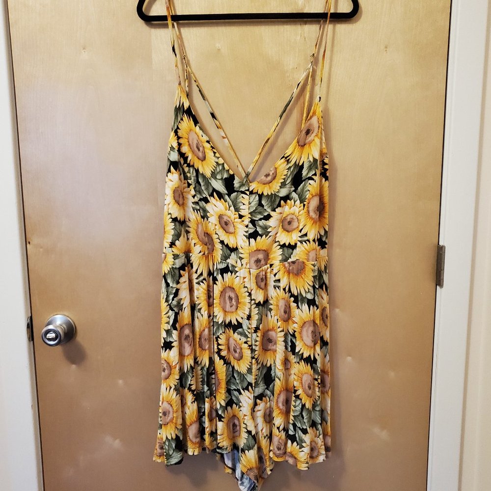 Forever 21 sunflower romper